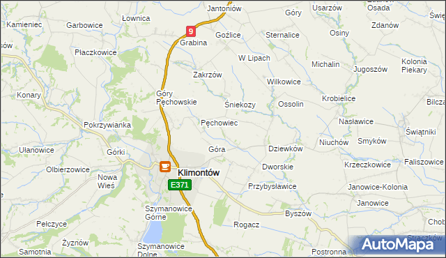 mapa Kroblice Pęchowskie, Kroblice Pęchowskie na mapie Targeo