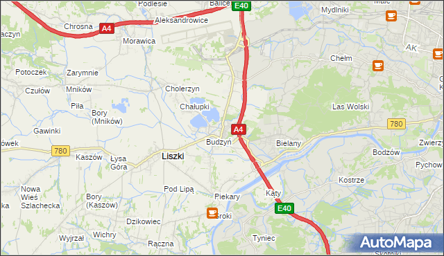 mapa Kryspinów, Kryspinów na mapie Targeo