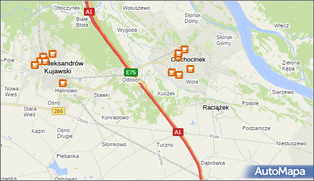 mapa Kuczek, Kuczek na mapie Targeo