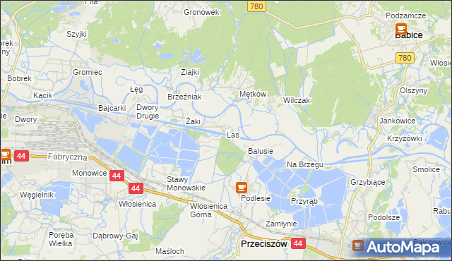 mapa Las gmina Przeciszów, Las gmina Przeciszów na mapie Targeo