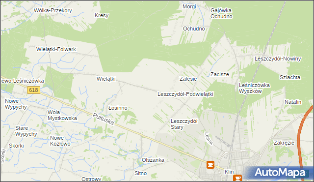 mapa Leszczydół-Podwielątki, Leszczydół-Podwielątki na mapie Targeo