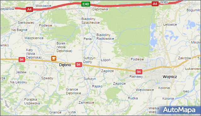 mapa Łopoń, Łopoń na mapie Targeo