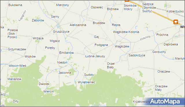 mapa Łubna-Jarosłaj, Łubna-Jarosłaj na mapie Targeo