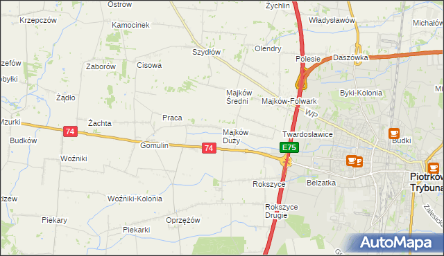 mapa Majków Duży, Majków Duży na mapie Targeo