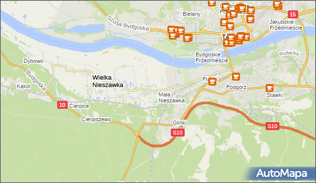 mapa Mała Nieszawka, Mała Nieszawka na mapie Targeo