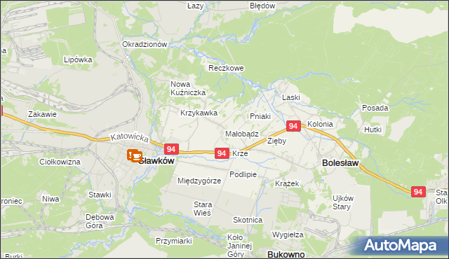 mapa Małobądz, Małobądz na mapie Targeo