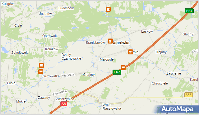 mapa Małopole, Małopole na mapie Targeo