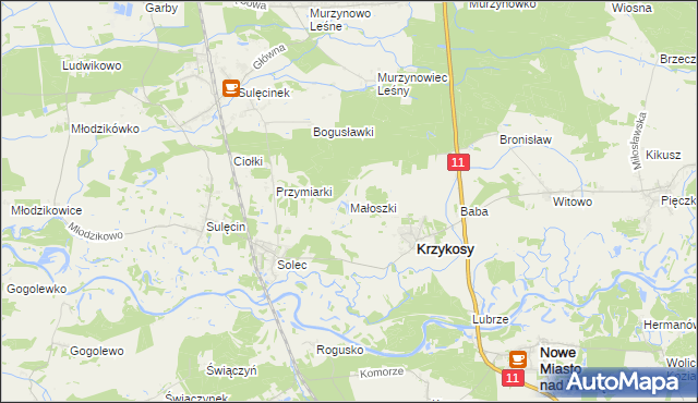 mapa Małoszki, Małoszki na mapie Targeo