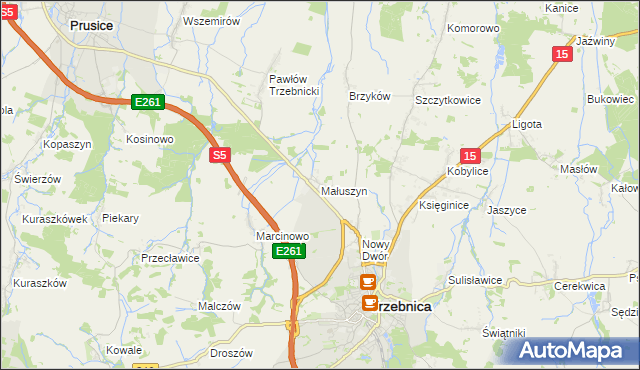 mapa Małuszyn, Małuszyn na mapie Targeo