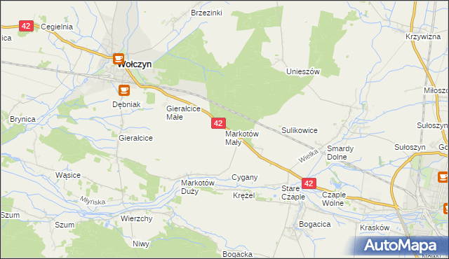 mapa Markotów Mały, Markotów Mały na mapie Targeo