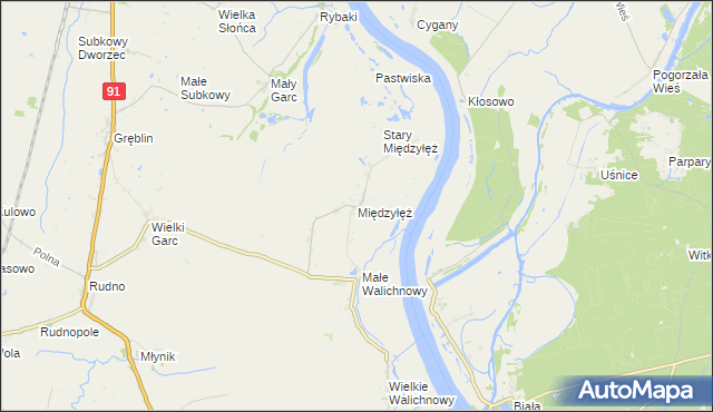 mapa Międzyłęż, Międzyłęż na mapie Targeo