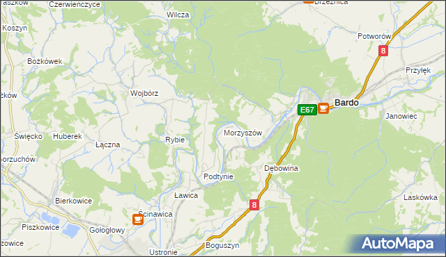 mapa Morzyszów, Morzyszów na mapie Targeo