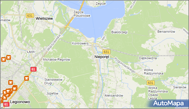 mapa Nieporęt, Nieporęt na mapie Targeo