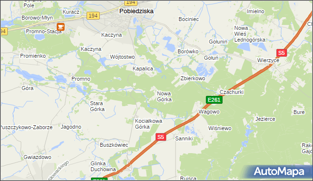 mapa Nowa Górka, Nowa Górka na mapie Targeo