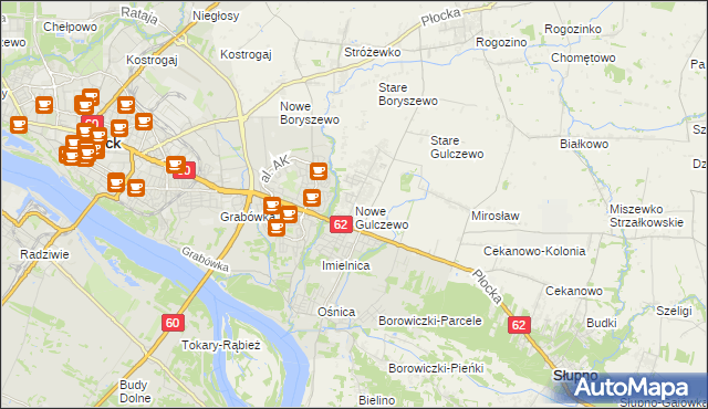 mapa Nowe Gulczewo, Nowe Gulczewo na mapie Targeo