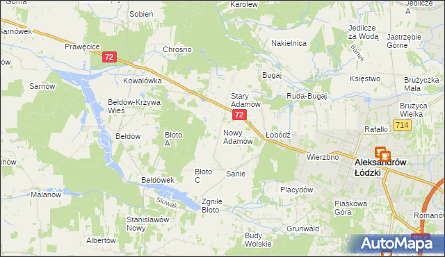 mapa Nowy Adamów, Nowy Adamów na mapie Targeo