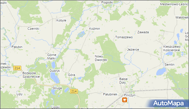 mapa Nowy Dworzec, Nowy Dworzec na mapie Targeo