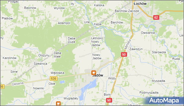 mapa Nowy Jadów, Nowy Jadów na mapie Targeo