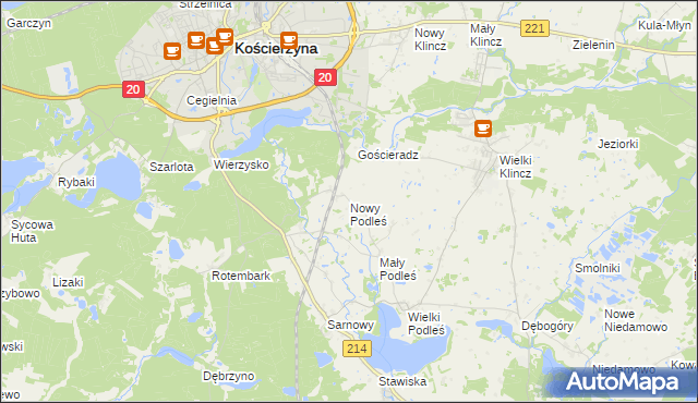 mapa Nowy Podleś, Nowy Podleś na mapie Targeo