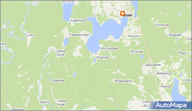 mapa Okarpiec, Okarpiec na mapie Targeo