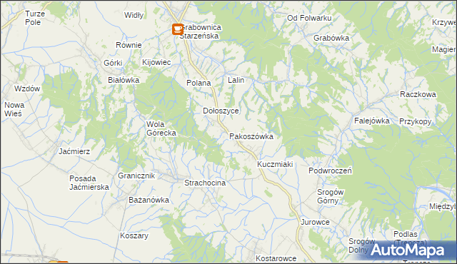 mapa Pakoszówka, Pakoszówka na mapie Targeo