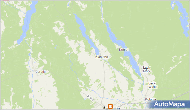 mapa Piasutno, Piasutno na mapie Targeo