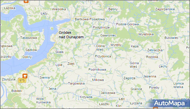 mapa Przydonica, Przydonica na mapie Targeo