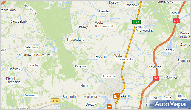 mapa Przypki, Przypki na mapie Targeo