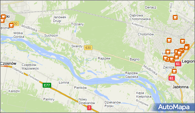 mapa Rajszew, Rajszew na mapie Targeo