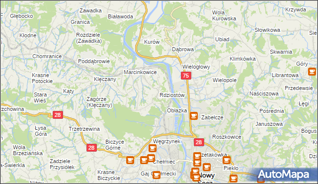 mapa Rdziostów, Rdziostów na mapie Targeo