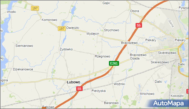 mapa Rzegnowo, Rzegnowo na mapie Targeo