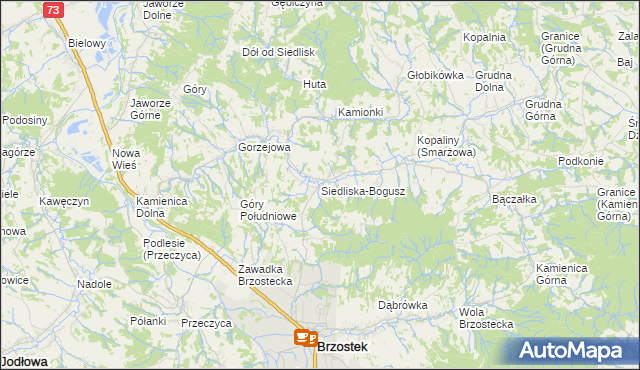 mapa Siedliska-Bogusz, Siedliska-Bogusz na mapie Targeo