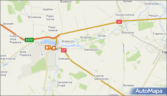 mapa Siedliszczki gmina Piaski, Siedliszczki gmina Piaski na mapie Targeo