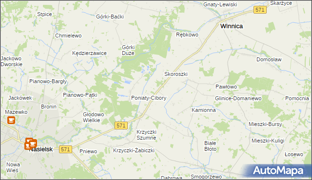 mapa Skorosze, Skorosze na mapie Targeo