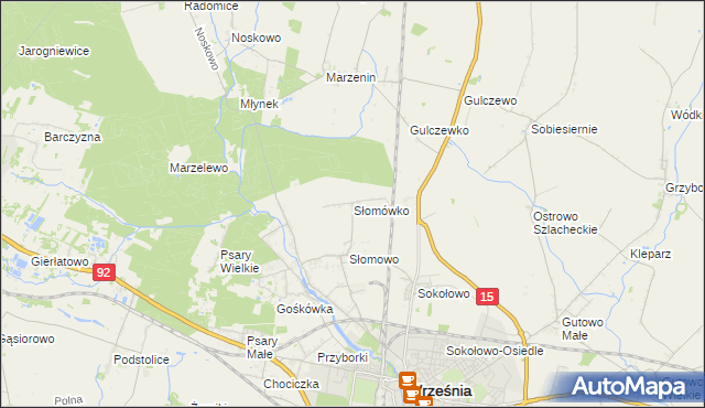 mapa Słomówko, Słomówko na mapie Targeo