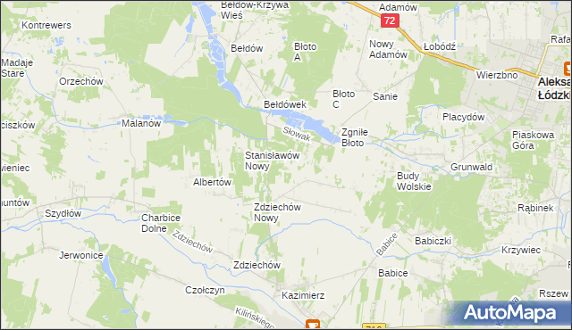 mapa Słowak, Słowak na mapie Targeo