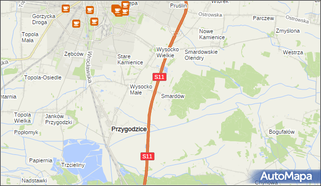 mapa Smardów, Smardów na mapie Targeo