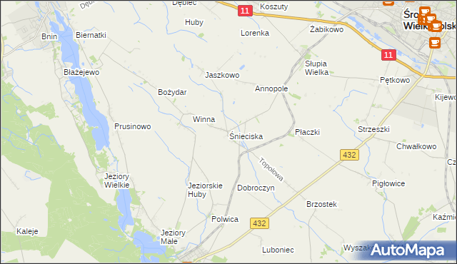 mapa Śnieciska, Śnieciska na mapie Targeo