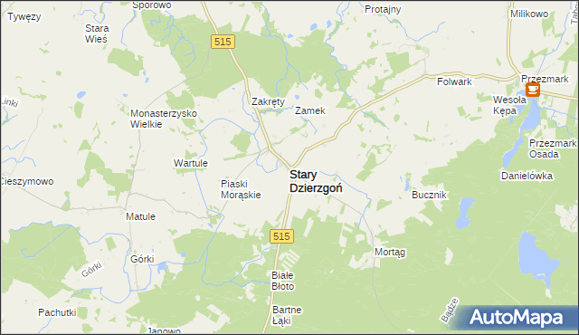 mapa Stary Dzierzgoń, Stary Dzierzgoń na mapie Targeo