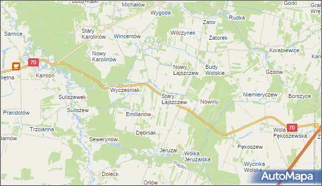 mapa Stary Łajszczew, Stary Łajszczew na mapie Targeo