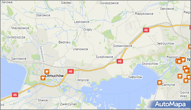 mapa Suszkowice, Suszkowice na mapie Targeo