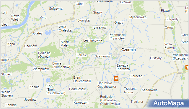 mapa Szafranów, Szafranów na mapie Targeo