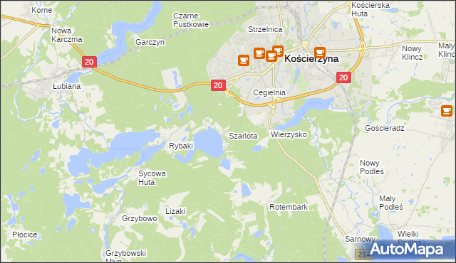 mapa Szarlota, Szarlota na mapie Targeo