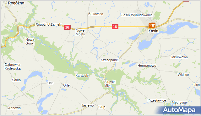 mapa Szczepanki gmina Łasin, Szczepanki gmina Łasin na mapie Targeo