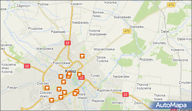 mapa Szosa Turecka, Szosa Turecka na mapie Targeo