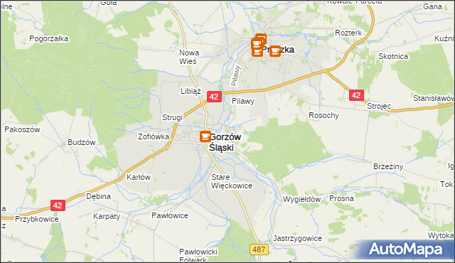 mapa Szyszków gmina Praszka, Szyszków gmina Praszka na mapie Targeo