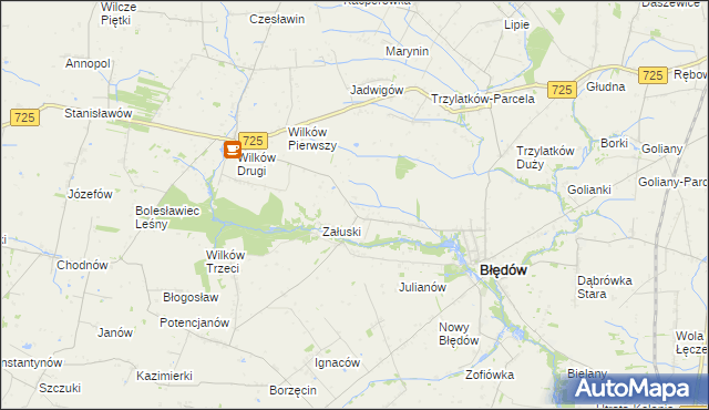 mapa Tomczyce gmina Błędów, Tomczyce gmina Błędów na mapie Targeo