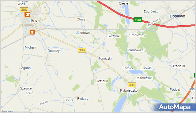 mapa Tomiczki, Tomiczki na mapie Targeo