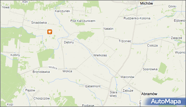 mapa Wielkolas, Wielkolas na mapie Targeo