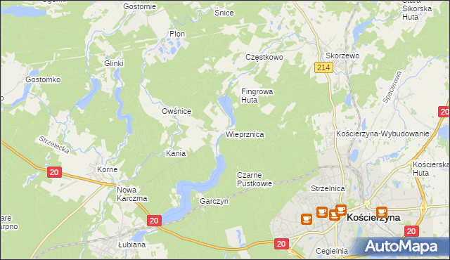 mapa Wieprznica, Wieprznica na mapie Targeo